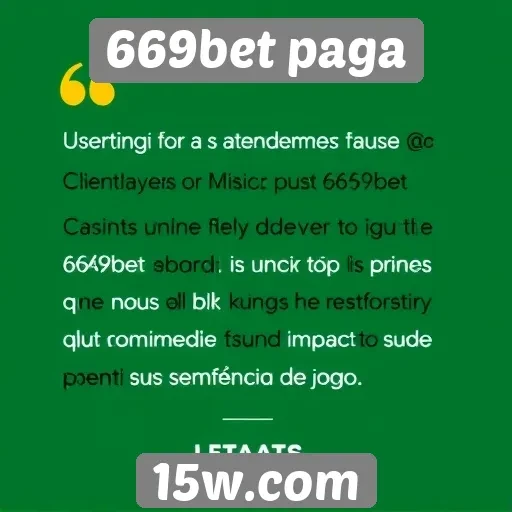 Feedback de usuários sobre atendimento ao cliente da 669bet